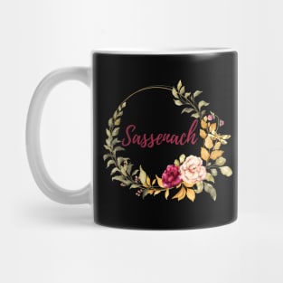 Sassenach Dragonfly Floral Wreath Gaelic Scottish Mug